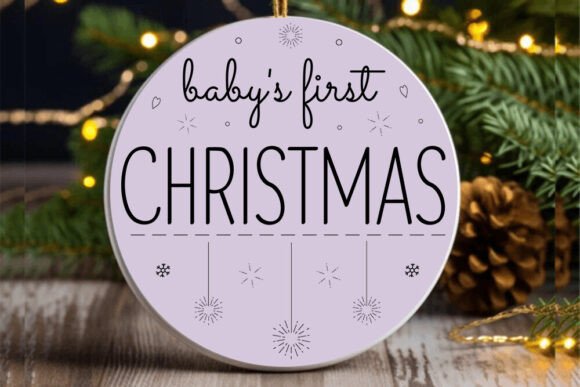 Baby s First Christmas - SVG Graphics