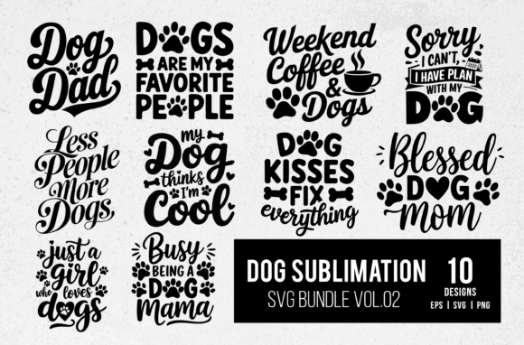 Dog Sublimation Svg Bundle Vol.03