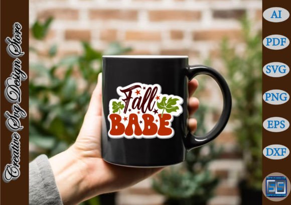 Fall Babe Sticker Design: Graphics and Crafts
