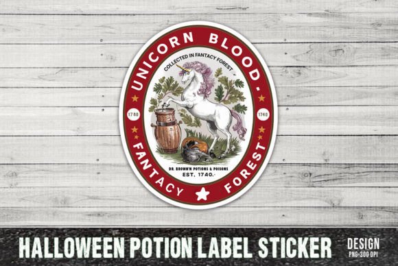 Halloween Potion Label Sticker PNG: Graphics and Crafts in One