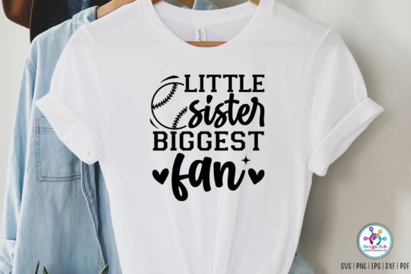 Little Sister Biggest Fan SVG for Crafts and Graphics