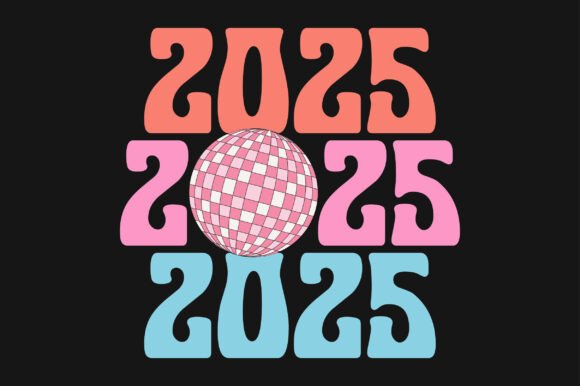 New Year 2025 SVG T-shirt for Graphics and Crafts