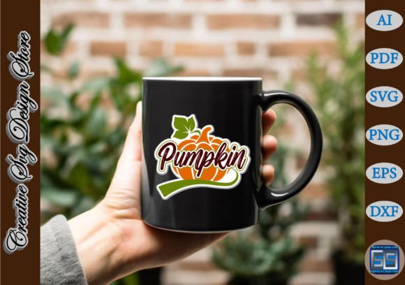 Pumpkin Sticker Design for Crafts and Graphics