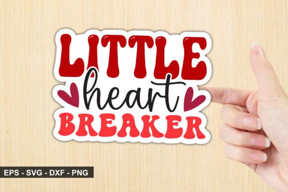 Valentine Sticker Design for Graphics and Crafts